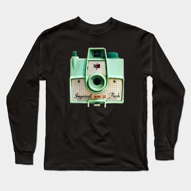 Green Toy Camera / Imperial Flash Long Sleeve T-Shirt by wanderingteez